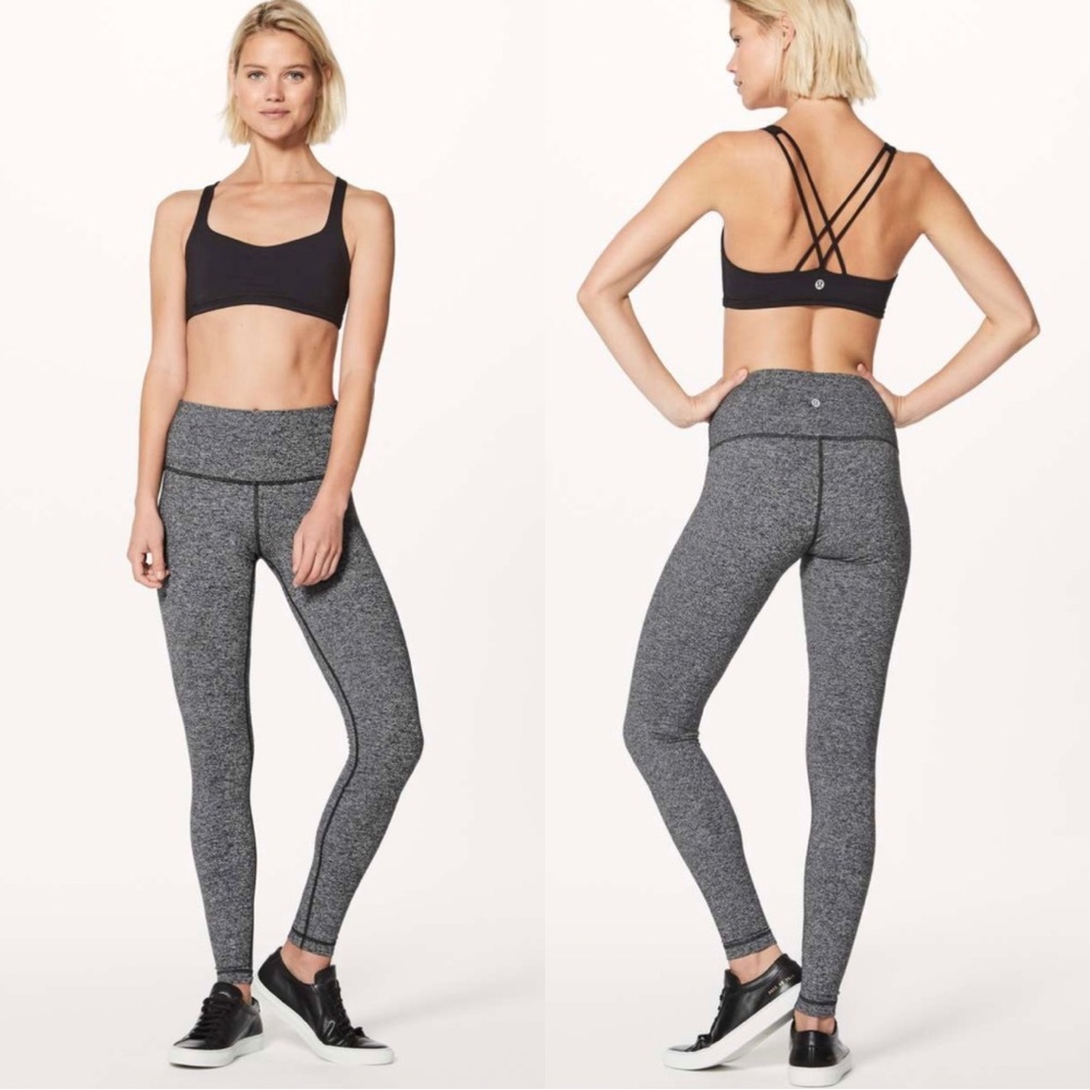 Lululemon Wunder Under Hi-Rise Tight *28" Heathered Black Size 6​